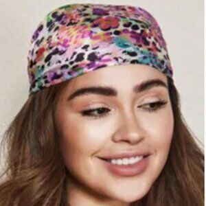 NWT DOLL Swimwear Wildflower Silk Head Scarf OS Bandana Vacation Animal Print